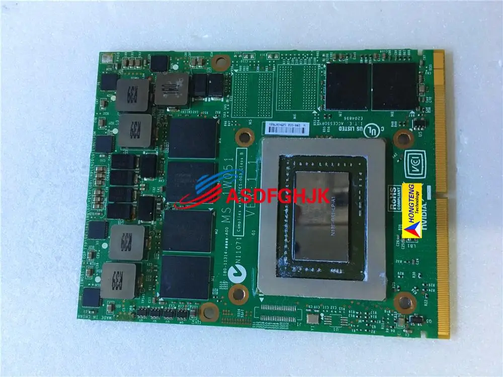 

Original MS-1W051 MS1W051 1W051 video card GTX670M GTX 670M for MSI GT70 GT60 MS-1762 MS-16F3 Test OK