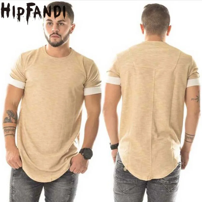 

Модная мужская футболка hippfandi, мужские футболки, футболка в стиле хип-хоп Swag, уличная одежда, брендовая одежда, Однотонная футболка абрикосо...