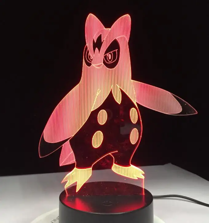 Pokemon Go Lamp 1 Игры "Покемон го" Mimikyu Хо-ой purrloin Magikarp «Pokemon Go» роликой Rayquaza prinplup politoed lugia мультфильм 3D лампа 7 цветов светодиодный настенный Декор ночной Светильник - Испускаемый цвет: Pokemon Go Lamp 1