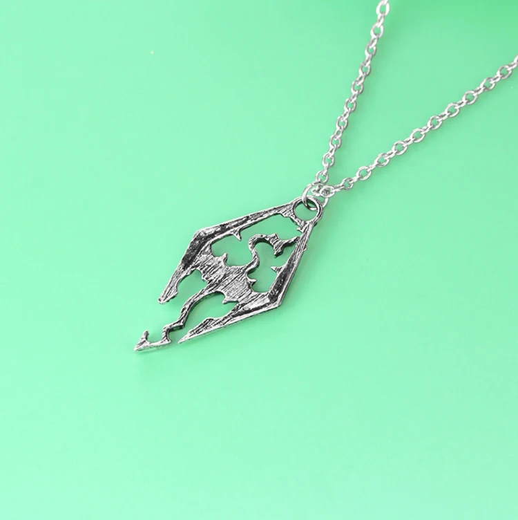 ZRM модное винтажное Очаровательное ожерелье с подвеской динозавр Skyrim Подвески в