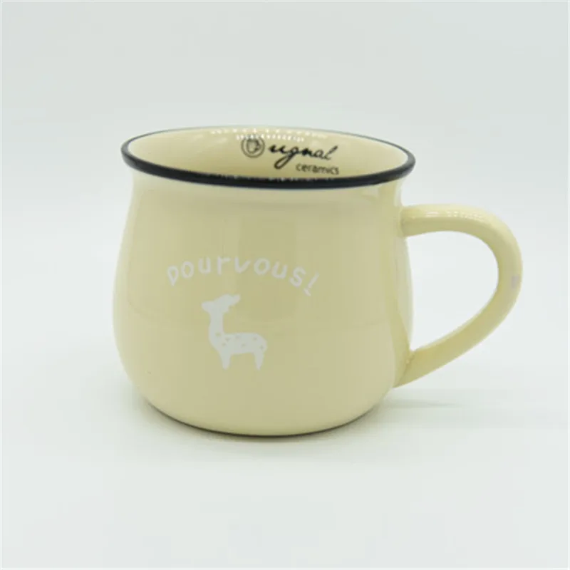 Кружка для молока керамическая кружка с большим животом 300 мл|mug cup|breakfast cupcoffee