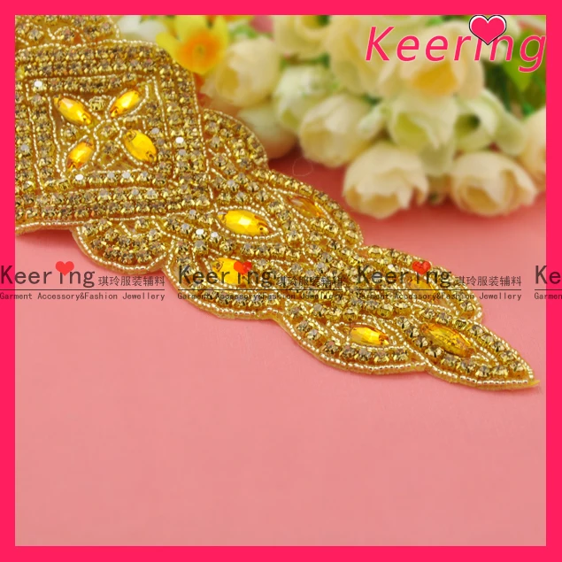 

Hot Sale New Arrival Shiny Rhinestone Crystal Applique WRA-334