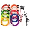 DC12 Adapter EL Wire флеш-веревка, трубчатый кабель, Светодиодная лента, гибкая неоновая лампа, светящаяся струнная лампа, светильник для украшения автомобиля с 6 мм швейной кромкой, для стайлинга автомобиля - Испускаемый цвет: DC12 Adapter