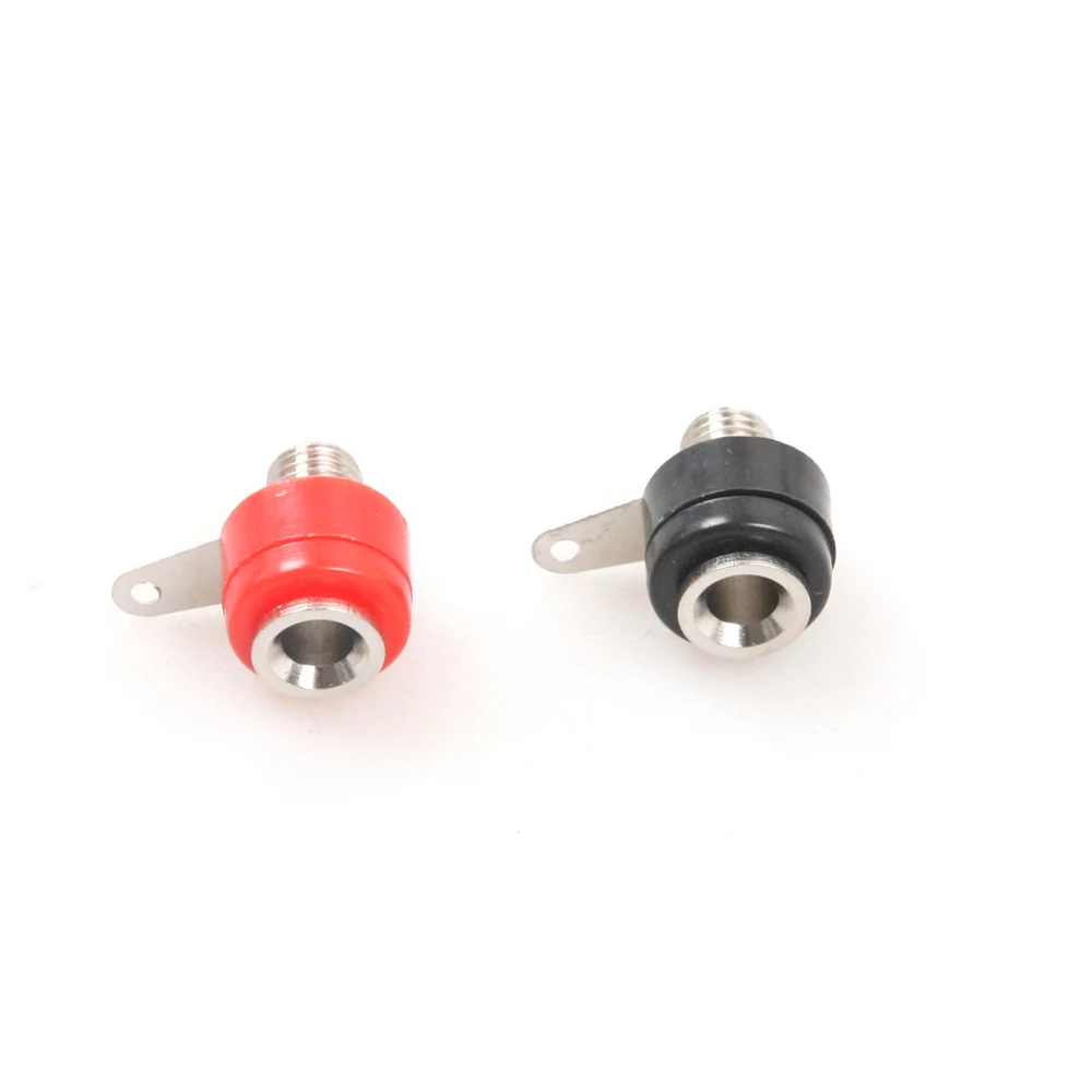 Оптовая продажа 100 шт красный и черный медный терминал 4 мм разъем типа &quotбанан&quot