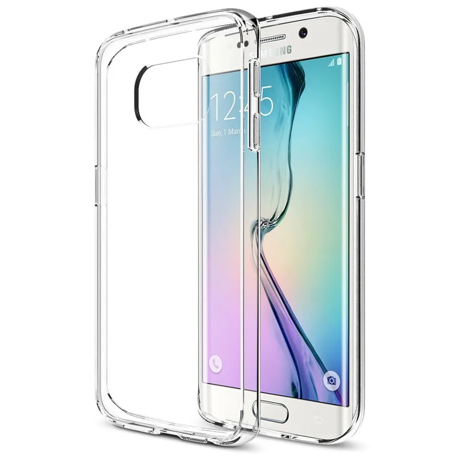 Ультра Тонкий Мягкие TPU Ясно Чехол Для Samsung Galaxy S6 Край Плюс Крышка Силиконовые