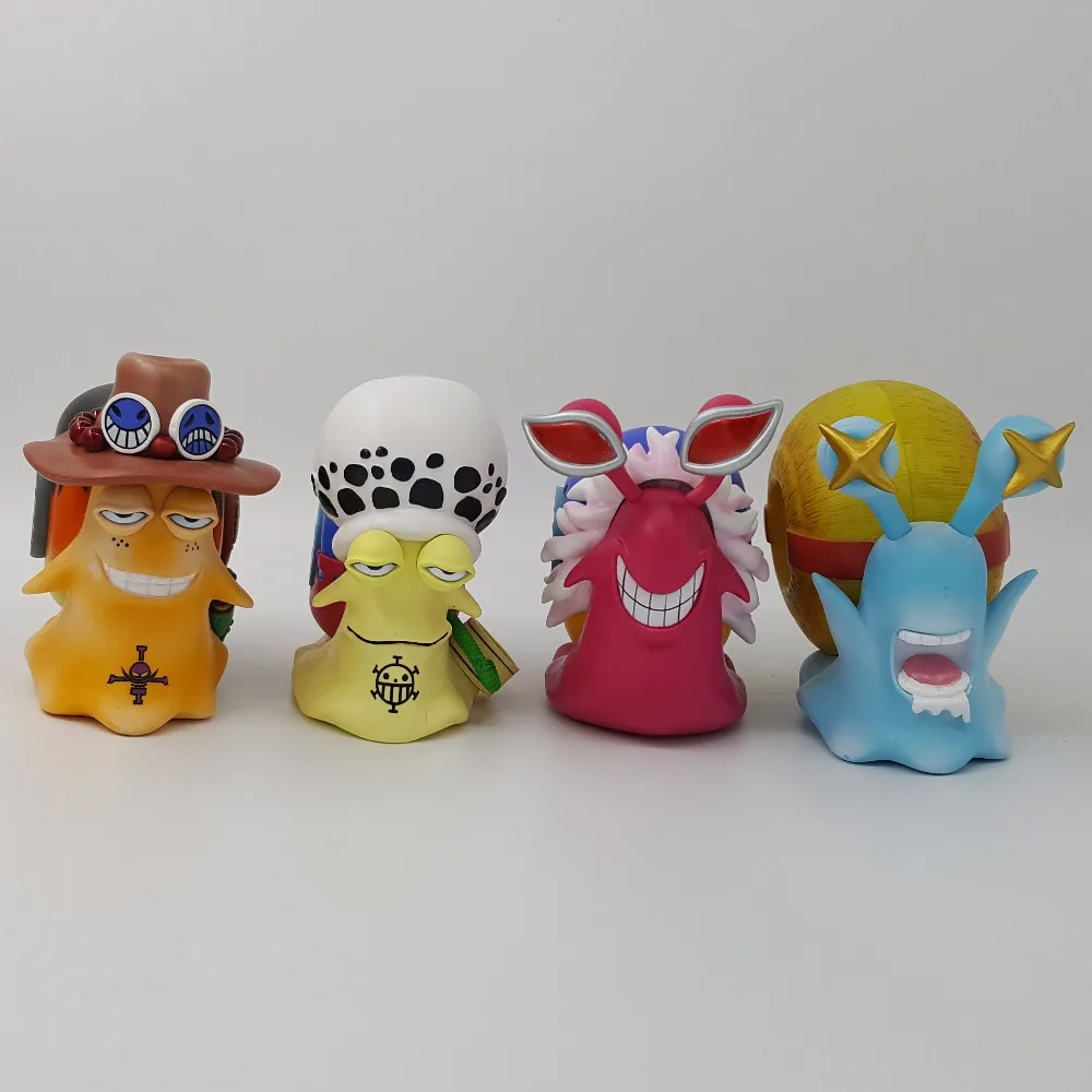 One Piece Den Mushi Telephone ПВХ экшн фигурки Trafalgar Law Doflamingo Ace Luffy коллекционные аниме Модели