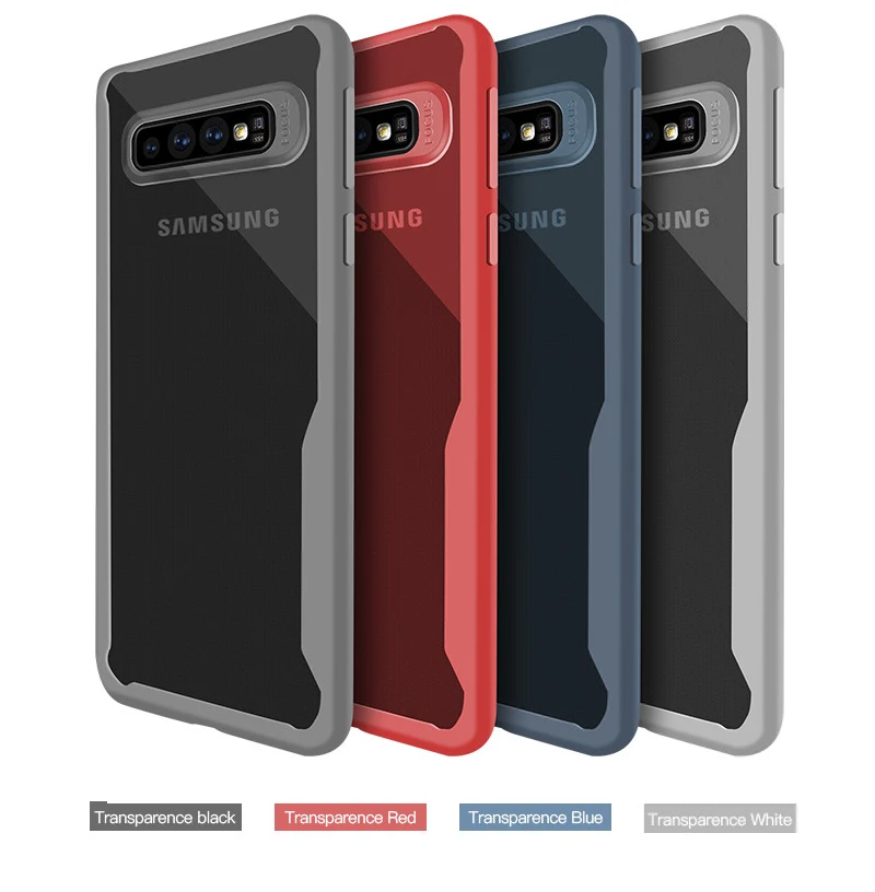 Прозрачный чехол для Samsung Galaxy S10 Plus S10e A70 A50 A40 A2 Core S8 S9 Ударопрочный Мягкий