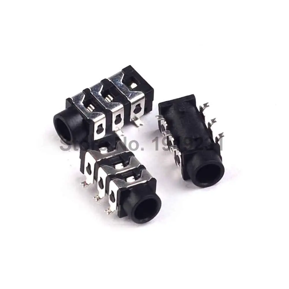 10 шт. 3 5 мм 6Pin SMD стерео наушники Аудио разъем для наушников аудио PJ313 секции 6 pin|jack