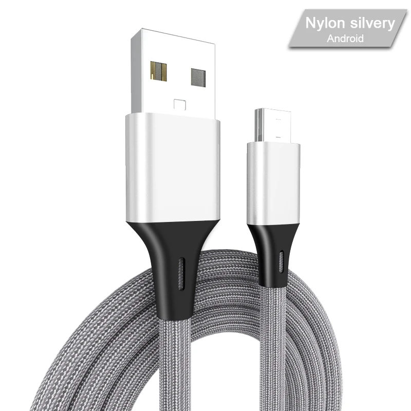 Кабель Micro USB A, кабели для быстрой зарядки и передачи данных, нейлоновый кабель для зарядки и синхронизации для Xiaomi Redmi Note 4 5, samsung, Android, кабель Micro Usb