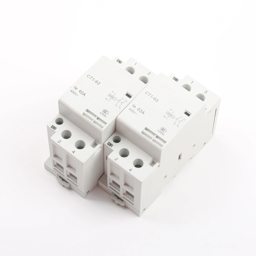 CT1-63 Американская классификация проводов 2р 32A 40A 63A 220 V/230 V 50/60HZ Din rail бытовой ac Контактор В соответствии с стандартом 2NO бытовой Соединительный модуль auxiliar de partida