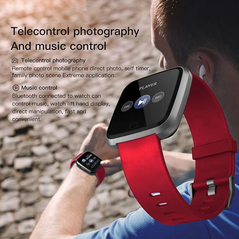 Top Brand TF1 Smartwatch Y7 Heart Rate Blood Pressure Monitor BT4.0 Waterproof Smart Watch For Men Women Long Standby Time | Наручные