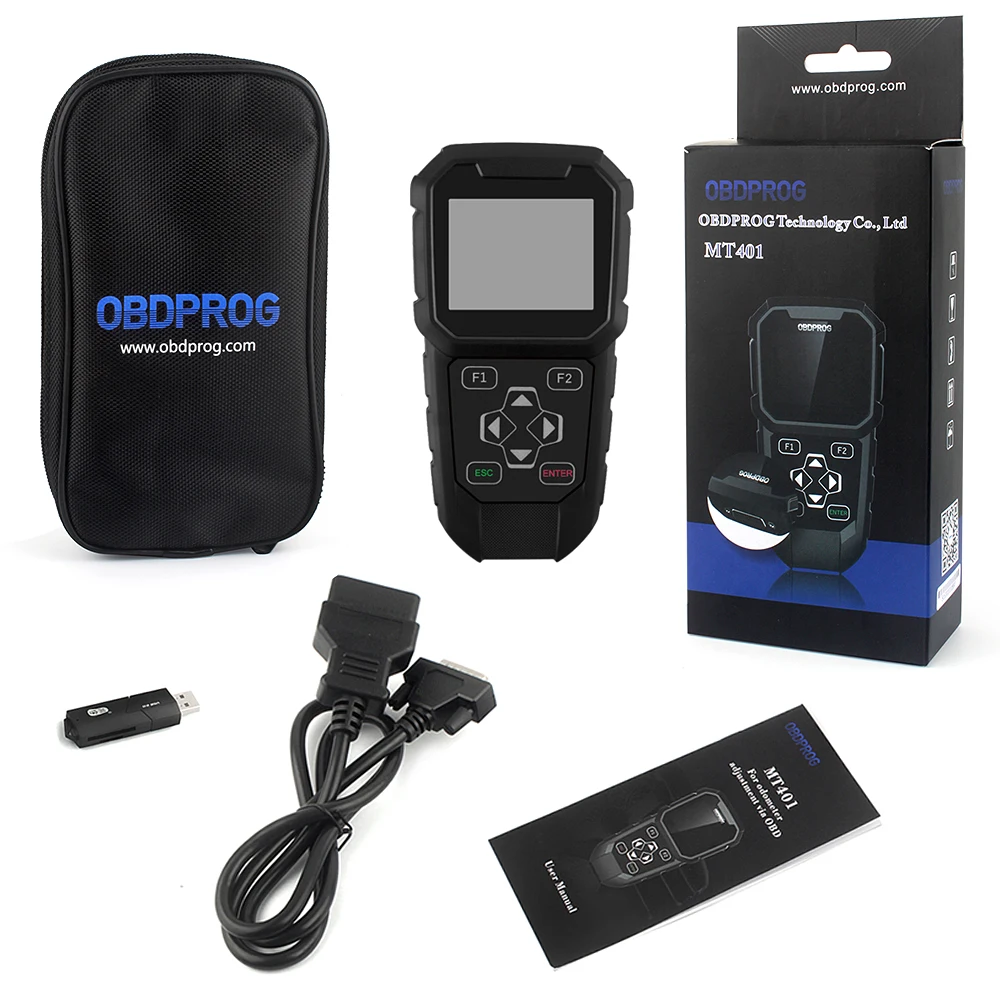 Коррекция одометра+ OBD2 автоматический сканер для Audi Skoda Benz сброс пробега OBDPROG MT401 автомобильный OBD 2 регулировка пробега диагностический инструмент