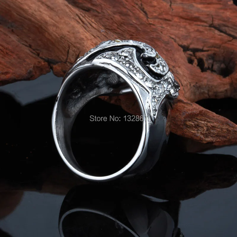 Мужское кольцо из нержавеющей стали 316L с красным кристаллом Отец|gifts modern|steel