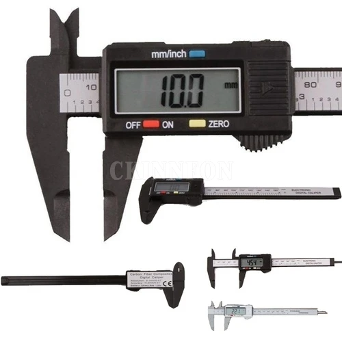 

DHL 200 PCS 150mm 6inch LCD Digital Electronic Carbon Fiber Vernier Caliper Gauge Micrometer