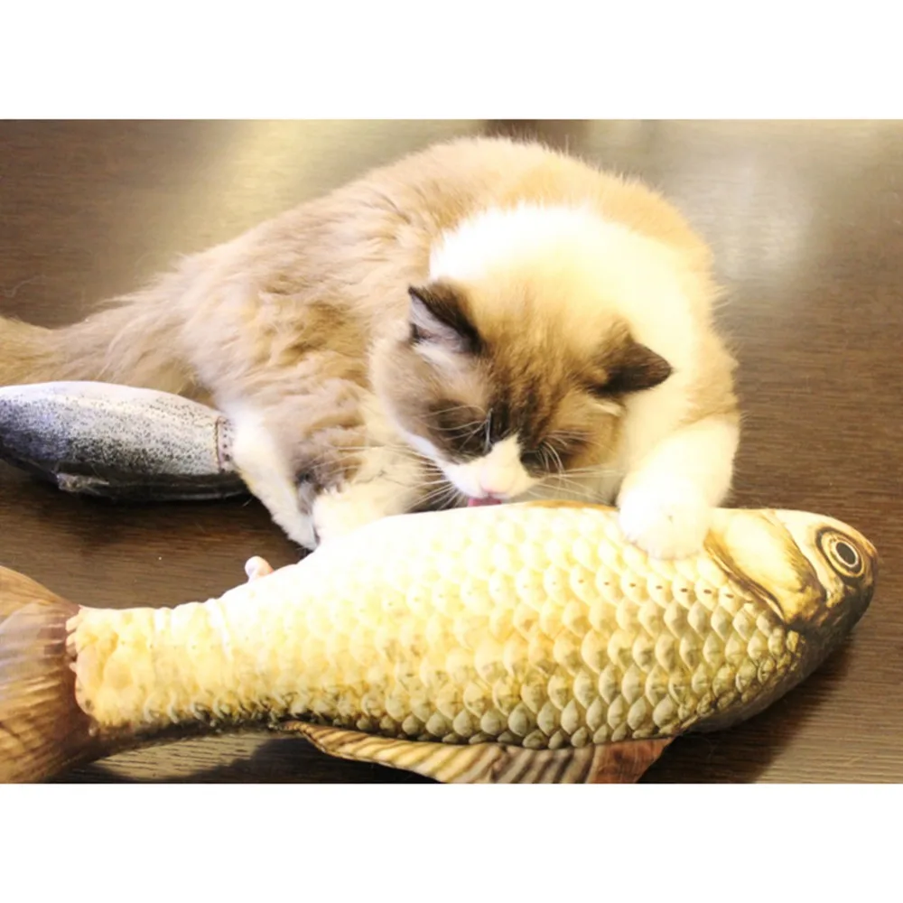 Looey Pet плюшевые Креативные 3D Карп Рыба Форма кошка игрушка подарок милая имитация