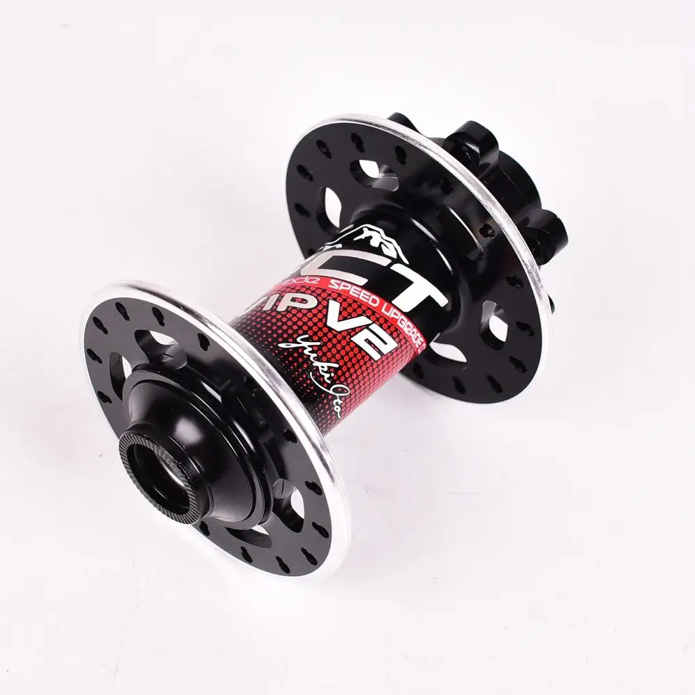 Black 15x100mm KRSEC передняя, Задняя Ступица 32 отверстия велосипедные ступицы QR через ось 5 подшипники 6 Pawls 72 кликов AM FR MTB горный велосипед Сверхлегкий 465 г - Цвет: Black 15x100mm