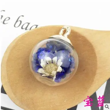 No.3 Royal blue Мода 10 шт. 16 мм прозрачный стеклянный шар Хрустальная Кнопка хвостовик аксессуары для волос маленький кулон DIY Одежда Швейные ювелирные аксессуары - Цвет: No.3 Royal blue