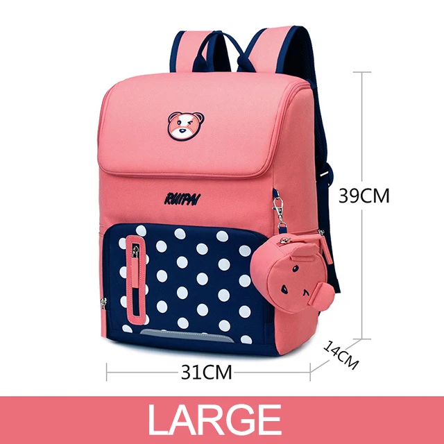 Pink Big Ортопедический рюкзак, детские школьные сумки для девочек, рюкзак на молнии, школьный рюкзак, милый детский рюкзак, Mochila Escol, сумка для книг - Цвет: Pink Big