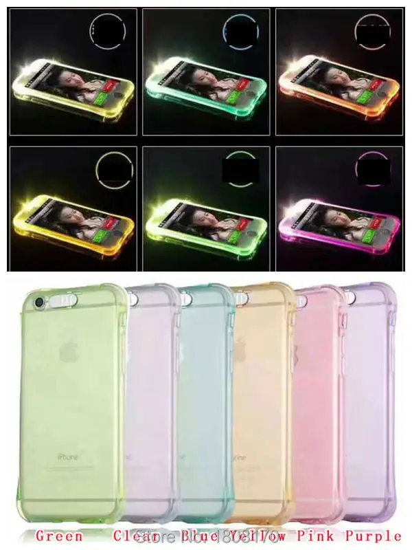 Мягкий чехол из ТПУ со светодиодной вспышкой для Samsung Galaxy 2017 A3 A5 A7 J5 J7 Prime OPPO A57 A59 A37
