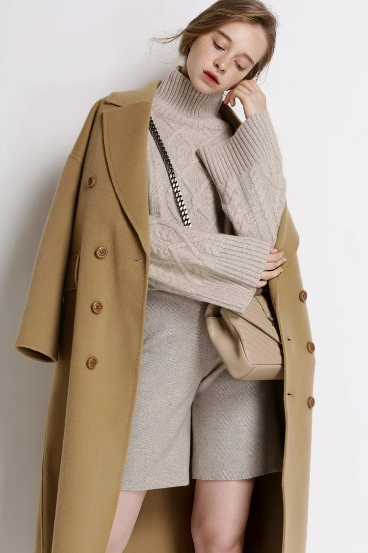 

2018 winter wool cashmere thick warm sweater pullovers long sleeve streetwear