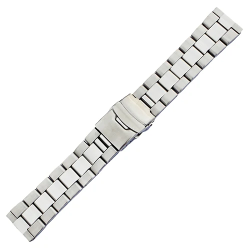 Silver 18 мм 20 мм 22 мм браслет из нержавеющей стали для Seiko для мужчин и женщин металлический ремешок на запястье петля ремень браслет черный серебристый+ весенний бар - Цвет ремешка: Silver