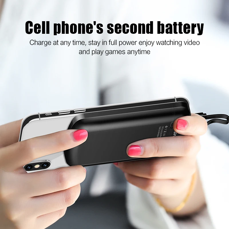 USAMS Mini 2A Nano Adsorption Back Clipped Power Bank 4000mah External Battery Charger for iPhone Android USB General | Мобильные