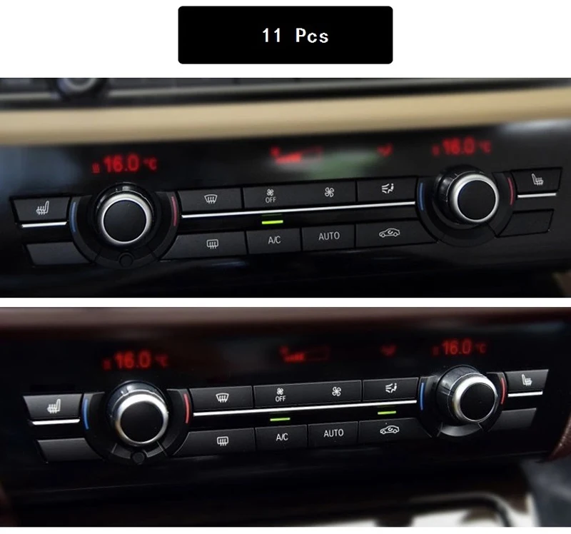Черный хромированный автомобильный Кондиционер AC Кнопка украшения блесток