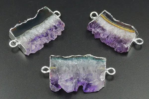 Натуральные аметис t-кристаллы друзовые ломтики соединители облицовки из