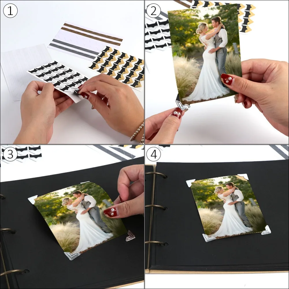 OurWarm DIY Скрапбукинг Свадебный фотоальбом формата А4 персонализированный гость книга 60 страниц рустикальный подарок на свадьбу вечерние принадлежности
