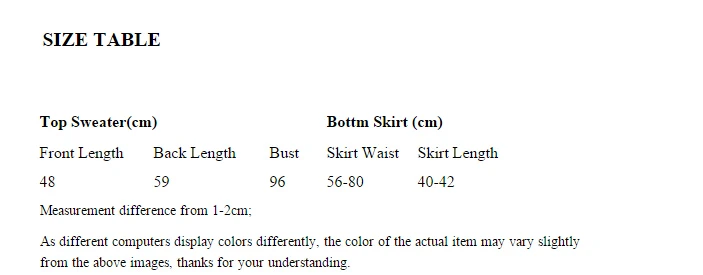 

Pullovers and Skirts Set Ladies Knitting O-Neck Jumper New Autumn Winter Women's Knitted Half Sleeve Sweater Dresses