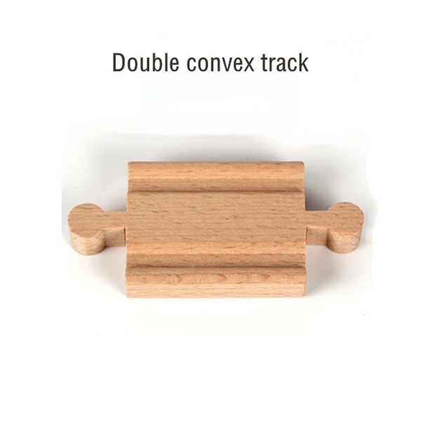 Double convex track Деревянная железная дорога аксессуары поезд трек набор игрушек деревянная дорожка работа с деревянными железнодорожными дорожками все основные бренды поездов детский подарок - Цвет: Double convex track