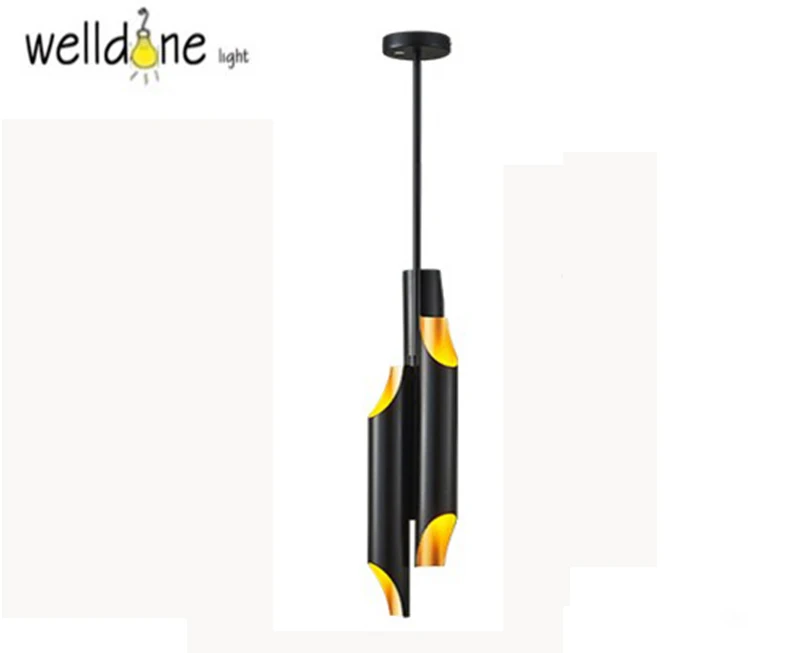 

Modern LED Bar Pendent Lamp Fashion Creative Black gold Aluminum Dining Room Kitchen Balcony Hanging Lamps