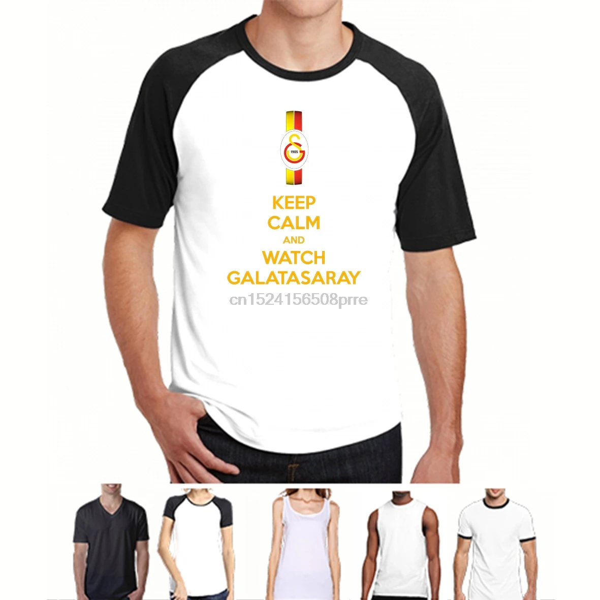 Классические мужские футболки Galatasaray для фанатов черные повседневные топы