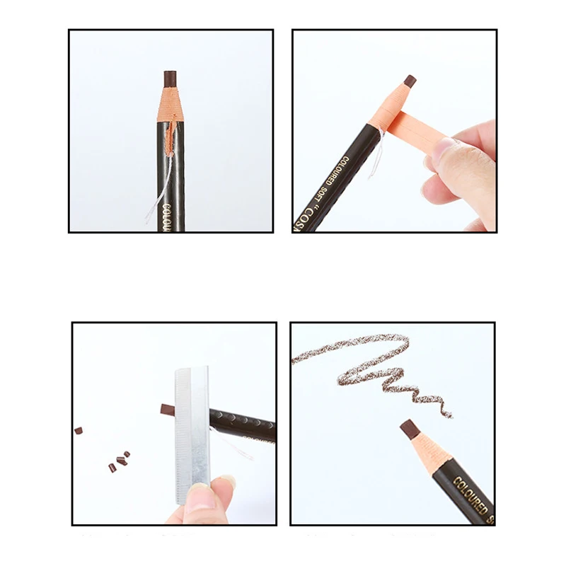12pcs/lot Waterproof Eyebrow Pencil For Permanent Makeup Cosmetic Hot Sale 5 Color Eyebrow Tool Microblading Accessories Supplie