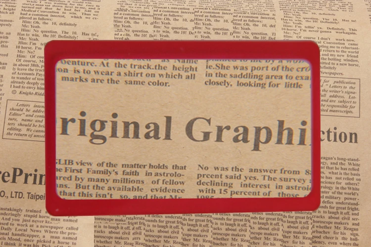 Функциональное красочное 3х увеличительное стекло для чтения ZY ручная работа