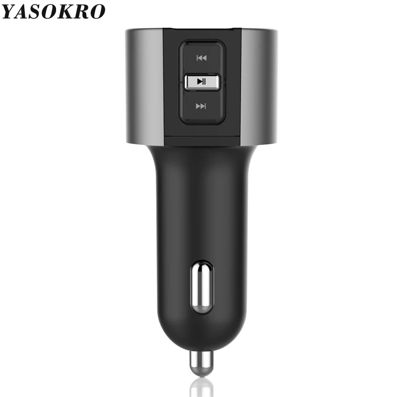 YASOKRO беспроводной Bluetooth гарнитура автомобильный комплект FM передатчик модулятор