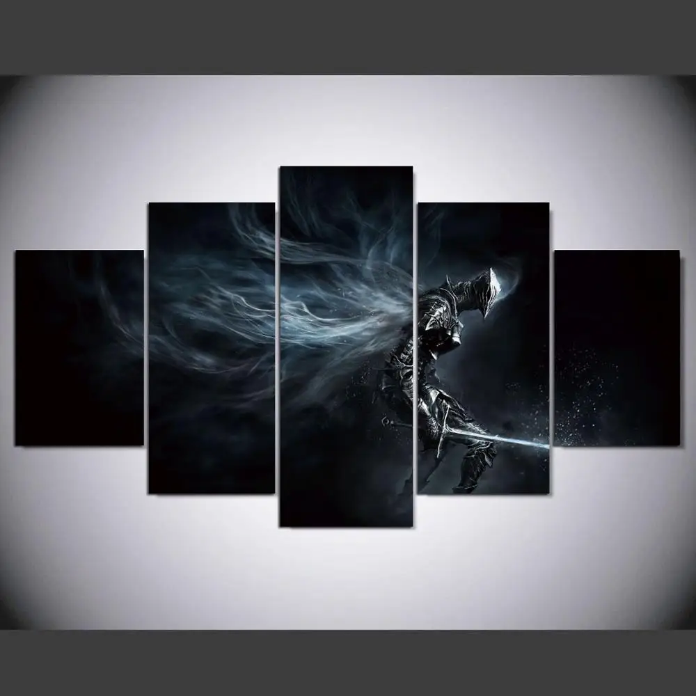 5 шт. HD с кино живопись Dark Souls картины на холсте украшения комнаты печать плакат