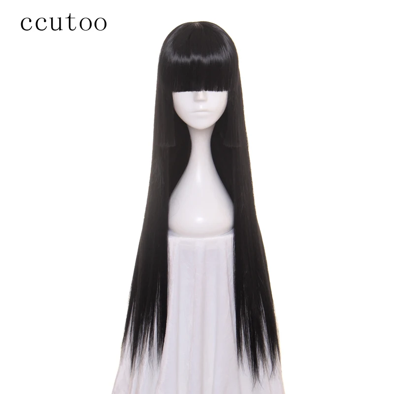 Ccutoo Jabami Yumeko длиной 80 см X длинный хэдл девушка Enma Ai прямые черные синтетические