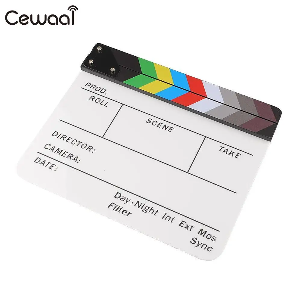 Cewaal режиссер Видео Сцена Clapperboard акриловый фильм Акция грифельная доска Хлопушка