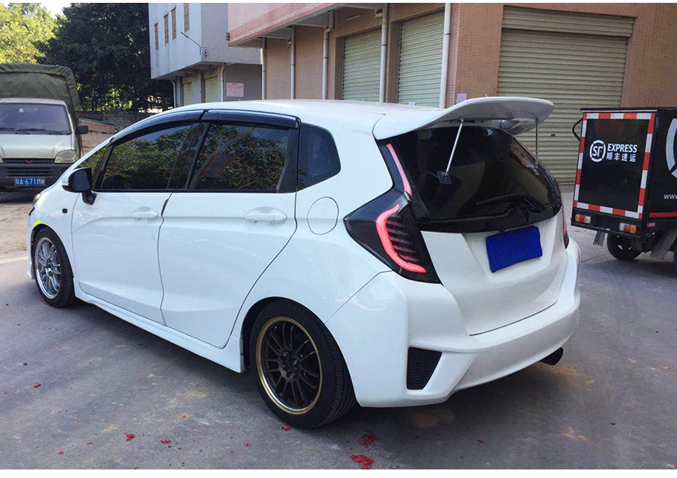 Новинка,, задний автомобильный спойлер, крыло для Honda Fit Jazz GK5 15 16 17 18 19, АБС-пластик, JDM СТИЛЬ, спойлер на крышу, крылья