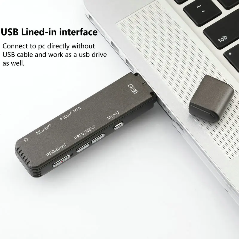 8 ГБ/16 ГБ/32 ГБ диктофон USB Профессиональный цифровой Аудио Диктофон с WAV MP3 плеером