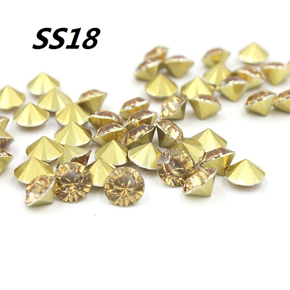 Бесплатная доставка стразы SS18 4 2 мм (3G)4320 дюйма из блестящей желтой смолы с