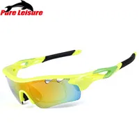 PureLeisure 1 комплект, 5 линз, очки для рыбалки, lunette, поляризационные очки для спорта на открытом воздухе, UV400, поляризованные солнцезащитные очки для рыбалки - Цвет: YGB