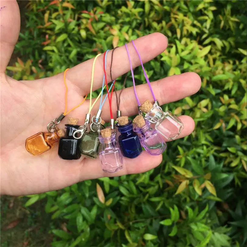 70 шт. прямоугольные подвески для бутылок маленькие бутылки с брелоками