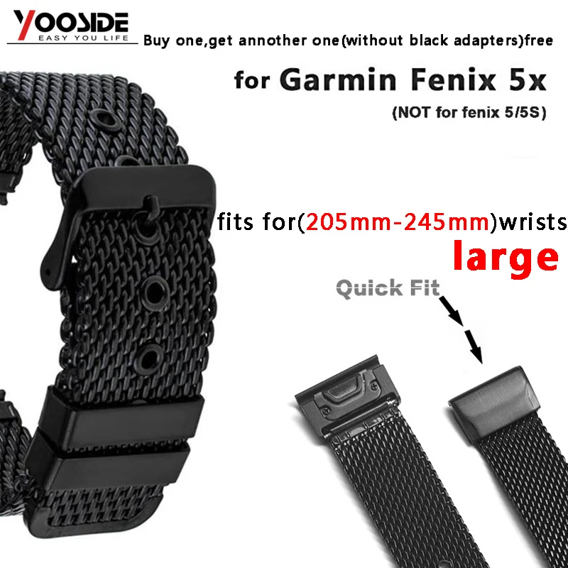 Ремешок из нержавеющей стали для наручных часов Garmin Fenix 5X/Fenix 3/Fenix 3 HR|garmin band|garmin