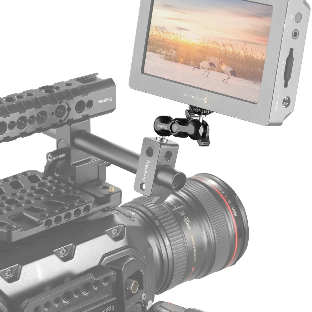 

SmallRig Camera Clamp 2PCS Adjustable Universal Magic Arm w/ Mini Ballhead for Camera Monitor / LED Light Support with 1/4 Screw