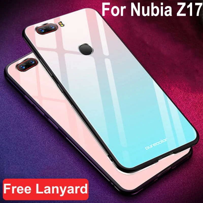 Для Nubia Z17 чехол градиент закаленное стекло + с мягкими краями 5 ''для z 17 мечта