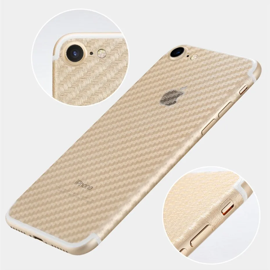 5 шт. 3D наклейка из углеродного волокна протектор экрана для iphone 8 7 6s X XS MAX задняя