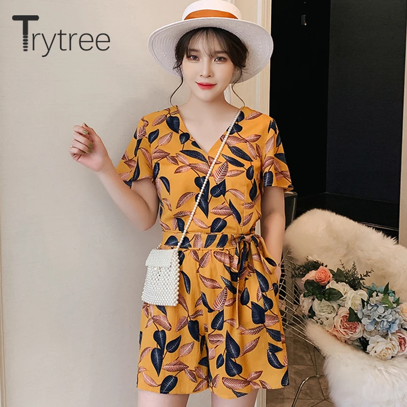 Trytree/летний женский комплект из двух предметов повседневный топ с v-образным