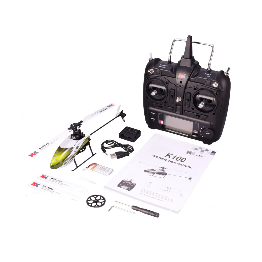 RTF With Remote Wltoys XK K100 6CH 3D 6G система бесщеточный двигатель вертолет с передатчиком совместим с FUTABA S-FHSS детские игрушки - Цвет: RTF With Remote